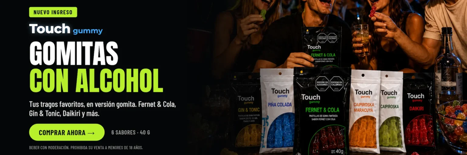 Touch gummy: gomitas con alcohol, nuevo ingreso
