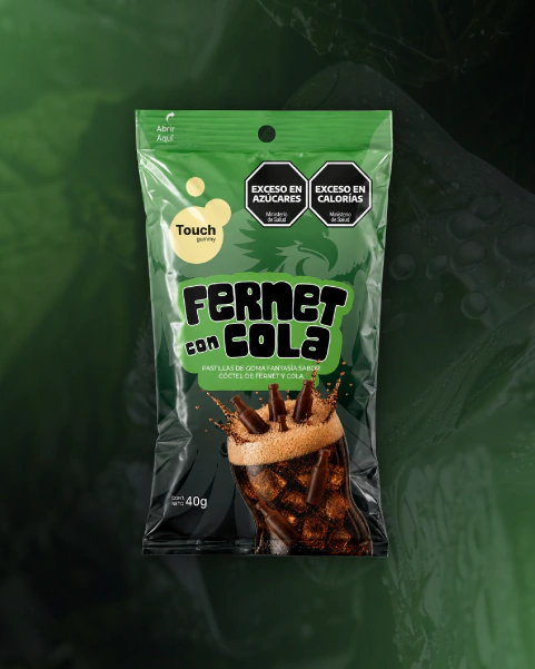 Gomitas con alcohol Touch Gummy sabor Fernet con Cola